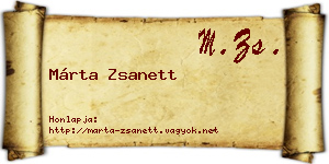 Márta Zsanett névjegykártya
