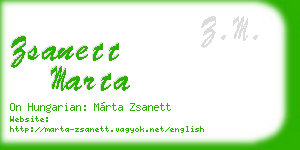 zsanett marta business card